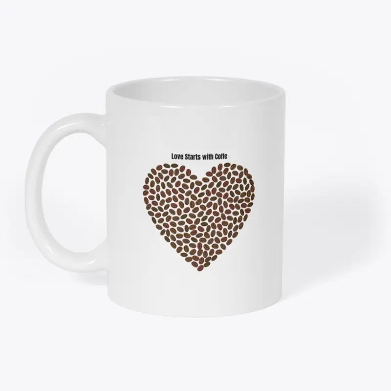 Love Starts with Coffee Mug